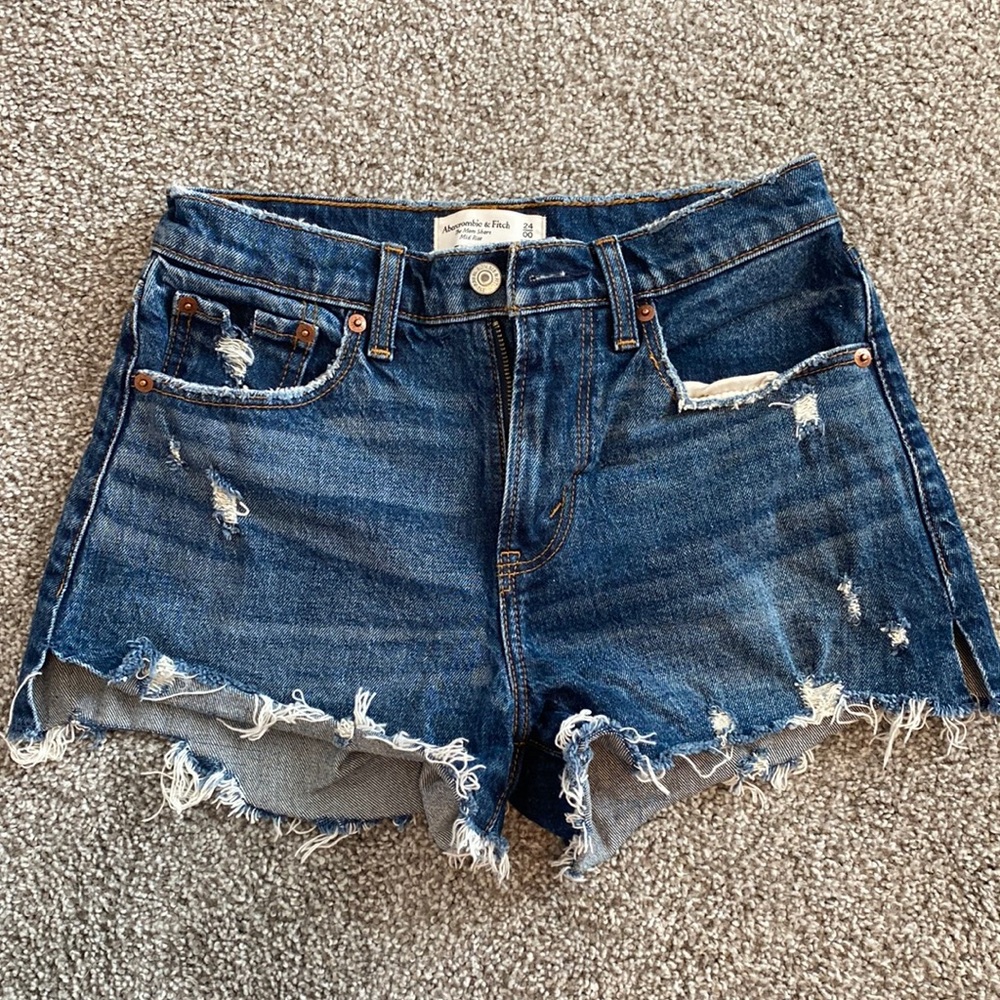 NWOT Abercrombie & Fitch Curve Love Mid Rise Mom Short - Size 24 00
